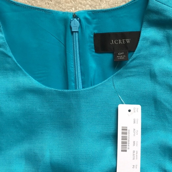 NWT J.CREW Structured linen-blend sheath dress - Picture 5 of 7